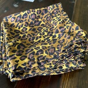 70 cloth napkins 100% cotton leopard cheetah print 18x18 inch